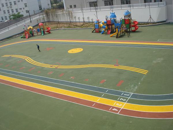 幼兒園彩色塑膠地面